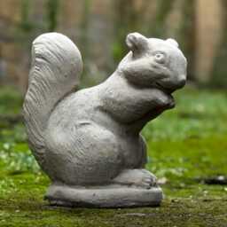 Stone Squirrel Garden Statue Concrete Woodland With Pinecone Figurine Animal Bumpy Decoration Ornament For Nature Lover Gift - thumbnail 3