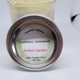 Perfect Garden - 8Oz Soy Candle With Hidden Gemstone Charm - thumbnail 4