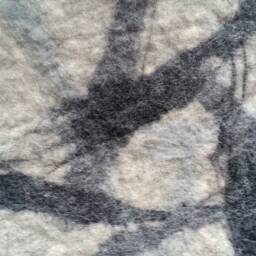 Handfelted Seat Cushion Abstract, Gray - thumbnail 4
