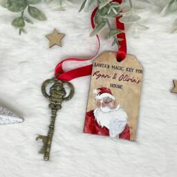 Santa's Magical Key, Personalised Magic Key For Father Christmas, Christmas Eve Box, No Chimney Santa With Tag, Xmas Keepsake - thumbnail 3