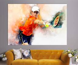 Alex De Minaur Canvas Print, Room Decor, Wall Art, Tennis Fan Gift, Gift