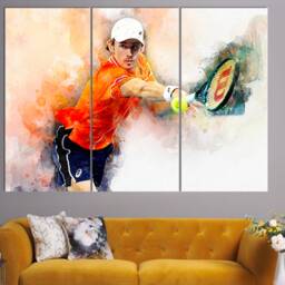 Alex De Minaur Canvas Print, Room Decor, Wall Art, Tennis Fan Gift, Gift - thumbnail 2