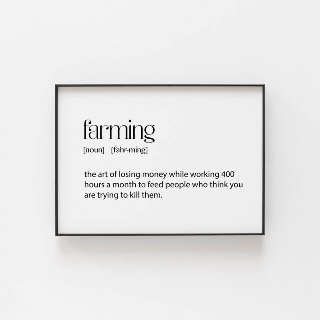 Farming Gift, Definition, Farmhouse Decor, Wall Gifts, Farmers Wife Farm Art, Gifts For - image 1