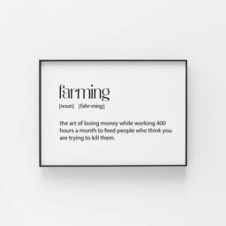 Farming Gift, Definition, Farmhouse Decor, Wall Gifts, Farmers Wife Farm Art, Gifts For - thumbnail 1