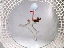 stained Glass Reindeer Ornament Rudolf Christmas Tree Decor - thumbnail 1