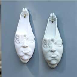 Abstract Face Wall Sculpture, Modern 3D Art, Minimalist Home Decor, Tension Sculpture - thumbnail 3
