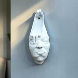 Abstract Face Wall Sculpture, Modern 3D Art, Minimalist Home Decor, Tension Sculpture - thumbnail 2