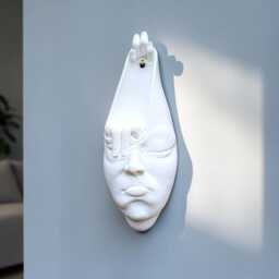 Abstract Face Wall Sculpture, Modern 3D Art, Minimalist Home Decor, Tension Sculpture - thumbnail 4