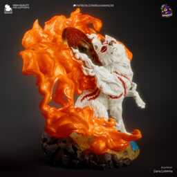 Amaterasu - Okami 3D Printed Figure 110 Scale - thumbnail 3