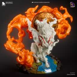Amaterasu - Okami 3D Printed Figure 110 Scale - thumbnail 2