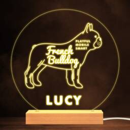 French Bulldog Dog Pet Personality Warm Lamp Personalised Gift Night Light - Bedroom - thumbnail 1