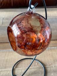 Hand Painted, Candle Holder, Hanging Glass Baubles. Lantern. Candle Holder On A Stand. Glass Holder. Valentine Gift, Home Decor Gift