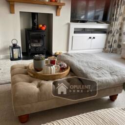 Extra Large Deep Cushioned Chesterfield Footstool Coffee Table