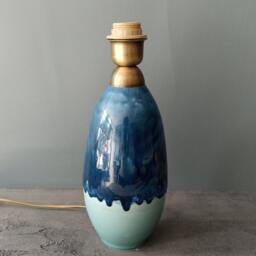 Handmade Pottery Table Lamp, Ceramic Bedside Home Lighting, New Gift, Mothers Day Gift - thumbnail 3