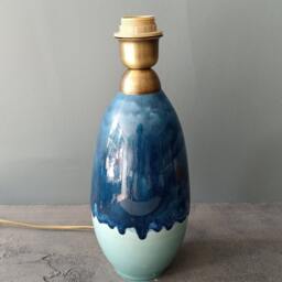 Handmade Pottery Table Lamp, Ceramic Bedside Home Lighting, New Gift, Mothers Day Gift - thumbnail 4