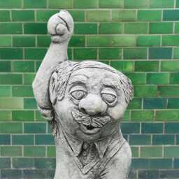 Concrete Cricket Player Statue Stone Grandpa Figurine Bowler Sculpture Man Decoration Humorous Ornament Handmade - thumbnail 2