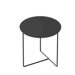 Side Table in Black Metal Usable As Coffee Table & Nightstand - thumbnail 2