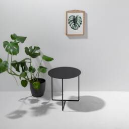 Side Table in Black Metal Usable As Coffee Table & Nightstand - thumbnail 3