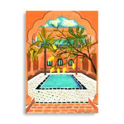 Morocco Print , Building, Architecture Colourful Wall Decor Travel Collection Art Marrakesh - thumbnail 2