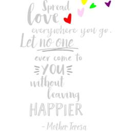Printable Mother Teresa Quote Nursery Wall Art Spread Love - Grey Bedroom Gender Neutral Inspirational 8x10 11x14 12x16 - thumbnail 3