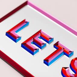 Lets Dance Mirror Laser Cut Retro Wall Art, David Bowie Inspired Party Sign - thumbnail 2