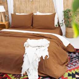 Organic Linen Duvet Cover Soft Boho Farmhouse Bedding - thumbnail 2