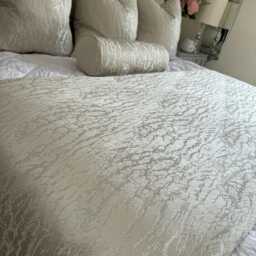 Champagne Marble Bed Runner, Comforter For Double -King Size Bed, Natural Bedding Throw, Custom Cover, Luxury Bedroom Accessories Hamlet - thumbnail 4
