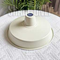 Ivory Classic Cap Lamp Shade - 14In - 360mm Off-White Metal For Industrial Pendant Lights