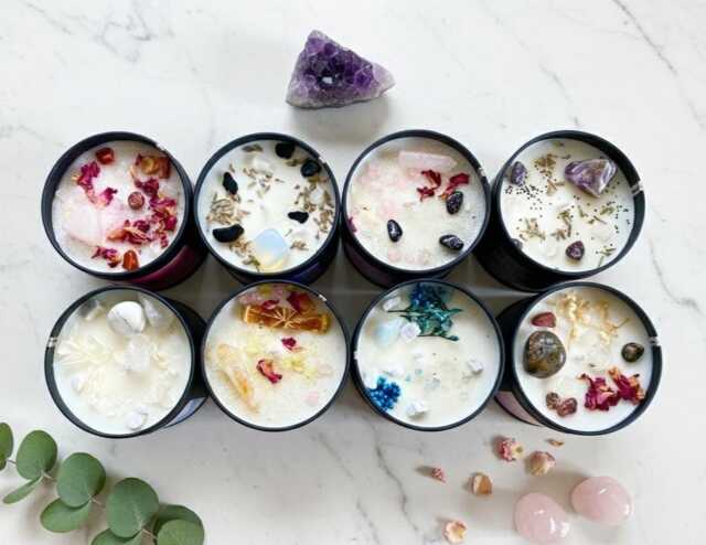 Crystal Candle Gift Soy Wax With Spiritual Birthday For Her Thinking Of You Home Decor New Job - image 1
