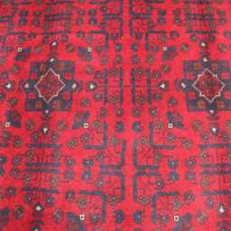 5'0x6'9 Ft Afghan Khal Mohammedi Handmade Rug, Bukhara Area Turkmen Oriental Geometric Genuine Livingroom D??cor Rug - thumbnail 3