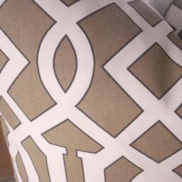 Last One -20x20-Geometric Decorative Pillow Coverdesigner FabricEuro Throw -Tan/Black /Ivory, Cotton - thumbnail 2