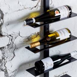 Metal Wine Rack - Storage Bottle Holder Wall Mount Holds Up To 6 Or 10 Bottles - thumbnail 4