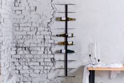 Metal Wine Rack - Storage Bottle Holder Wall Mount Holds Up To 6 Or 10 Bottles