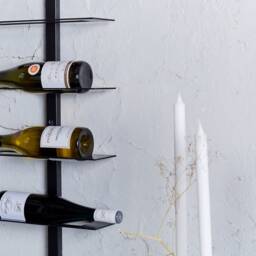 Metal Wine Rack - Storage Bottle Holder Wall Mount Holds Up To 6 Or 10 Bottles - thumbnail 3