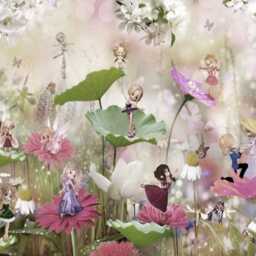 Magic Faerie Wall Mural For Baby Girl Room Little Fairies Kids Wallpaper Room Nursery Flower & Customizable Wall Decals - thumbnail 2