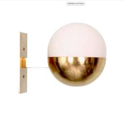 Modern Italian Brass Wall Sconce Lamp Light Bolle , Dino Hallway Entrance Passage Bathroom Power Room - thumbnail 3