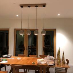 Gray Ceramic Pendant Lighting Carved Modern Lampshade - thumbnail 4