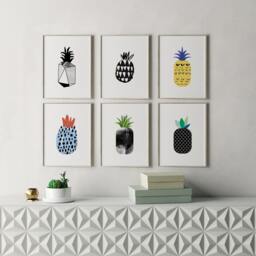 Printable Pineapple Decor, Print, Printable, Modern Kitchen Art, Wall Prints - thumbnail 1