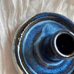 Sea Fever Candlestick Holder, Neutral Candle Gift Homeware, Boho Home Decor, Blue Stick Holder - thumbnail 3