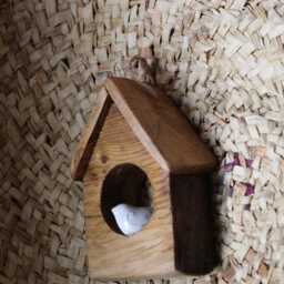 Handmade Wooden Key Holder With Ceramic Bird Rustic Home Decor - thumbnail 4