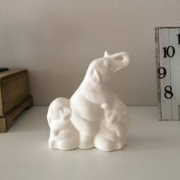 Elephant Figurine, Set Of 3 Elephants, Ceramic Bisque, Ready To Paint, U-Paint, Home Decor, Gift Idea, Birthday Gift, Unpainted