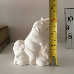 Elephant Figurine, Set Of 3 Elephants, Ceramic Bisque, Ready To Paint, U-Paint, Home Decor, Gift Idea, Birthday Gift, Unpainted - thumbnail 4