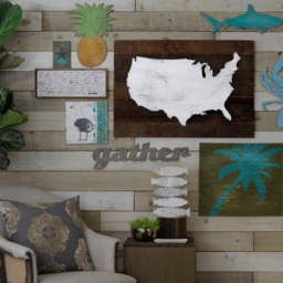 Fish Sculpture Lake Decor Wooden Art Home Fresh Water Beach House Rustic Reclaimed Wood - thumbnail 2