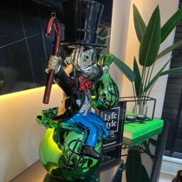 Mr Monops Sculpture Chrome Pop Art, Alec Monopoly Inspired