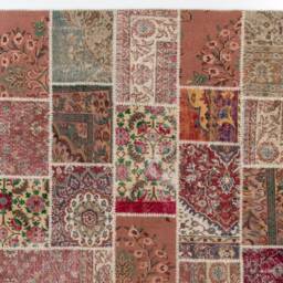 6.5' X 9.8' Handmade Turkish Patchwork Rug, Natural & Undyed, 200 300 cm - thumbnail 3