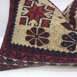 Vintage Kilim Pillow Cover, Bohemian Turkish Handwoven Throw, 16x24 - thumbnail 3