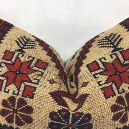 Vintage Kilim Pillow Cover, Bohemian Turkish Handwoven Throw, 16x24 - thumbnail 2