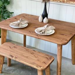 Tivoli // Scandinavian Dining Table & Bench With Pine Tapered Legs - thumbnail 3