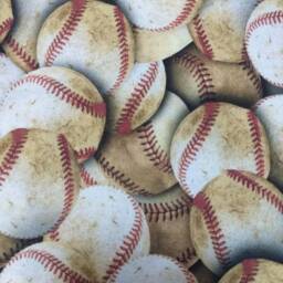 Vintage Baseball Crib Sheet Cotton Fitted Sheet, Pillowcase & Changing Pad - thumbnail 3