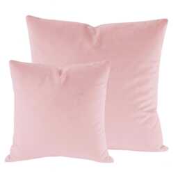 Pink Velvet Cushion Covers - Soft Matt Light Size Choice, Square & Lumbar Pillows - thumbnail 2